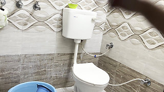 Indian Step Mom Pissing in Washroom Step Son Very Naughty Desi Indian Fucking in Hindi Audio