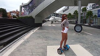 Hoverboard fun with big ass Thai GF and horny sex once home