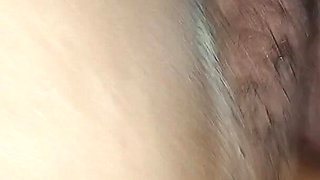 Brother Loosened His Pussy with His Finger in His Beloved Sister's Sexy Pussy at Night