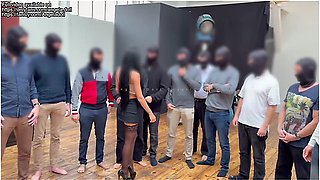 Giant Bukkake - She Swallows The Sperm Of More Than 15 Guys Who Use Her As A Cum Receptacle - Angela Doll