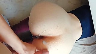 Hot MILF Stuck Under Bed Gets Rough Doggy Style & Big Cock Cumshot