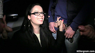 Cum Slut Cock Addict Tiffany Naylor Loves Being on Her Knees Sucking off Doggers Cocks