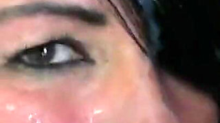 Mega-facial! 3-fold Sperm Shower in My Fuck Face!