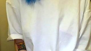 Emo teen Becka solo webcam masturbation