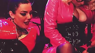 Smoking Hot Latex MILFs Deep Strap-on Fuck!