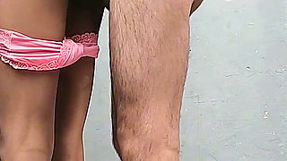 Caught Outdoor Hardcore Sex of Skinny Girl with Her Step Brother