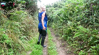 Shiny Pvc Rainwear Walk with a Kinky Secret