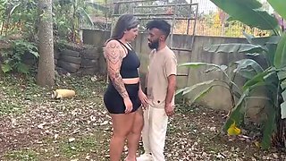 I boinked the gash of the mischievous married doll - The bitch came looking for me during my shift and I pummeled her coochie right there in the backyard.