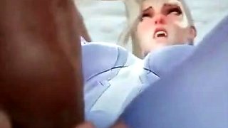 Foxy 3D Superwoman bounces up and down on a cock