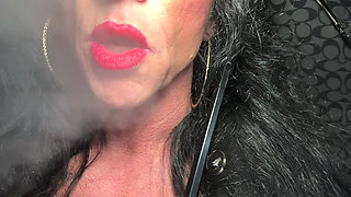 Smokin Hotred Lipstick Ciagrette Tease