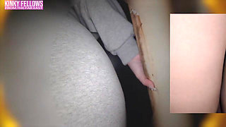 Fragile Heiress Heat as the Natural Rich Beauty Offers Warm Mouth Support Inside a Risky Temporary Booth