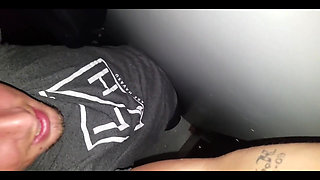 Cute Girlfriend Nervous at Gloryhole Gets Filled