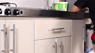 Hotwife Latina Receives Intense Fucking in the Kitchen