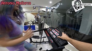 Big White Ass Fitness Rat Argentinian Gets Fucked in the Gym