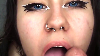 I Give Him a Delicious Blowjob When He Comes to My House - Amateur Blowjob and Cum Swallow