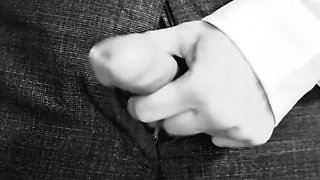 Jerking Off Untill I Cum In Slow Motion And Close Up (vertical video) Black and White filter