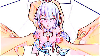 Having fun with my two great friends, I don't know why they touch me so much.(sketch)