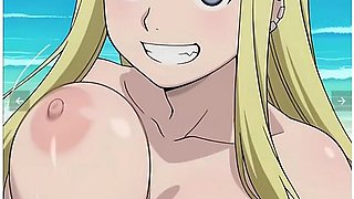 Winry Rockbell Nudism At The Beach (source: Pinku Ai)