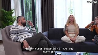 Kira Stone & Oksana Katysheva Naked Interview - Hot MILF Bella Mur Gets Deep Throat & Rough Gang Bang Fuck by Two Big Cocks