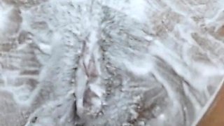 Shaving a Hairy Cunt with Watermelon Shaving Foam!