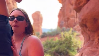 POV Cum All Over Big Boobs Fucked a Stranger in Nature Scenic Hike