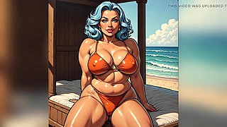 Chubby Cartoon Beach Babes