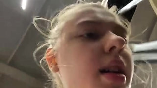 Stretching and fucking in the gym you