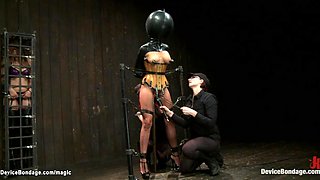 Bound in devices lesbian whipped