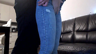MILF Girfriend Fingering in Jeans and Through Panties