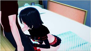 Blowjob turns into a throat-fucking finish for eager student