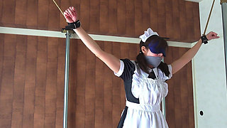 A Restrained Maid Writhing in Pleasure From a Remote-controlled Vibrator