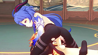 Genshin Impact - Ganyu and Aether Passionate Sex Scene - 3D Hentai Animation