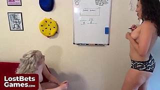 Naughty Word Game Strips Lesbians To Intercourse!