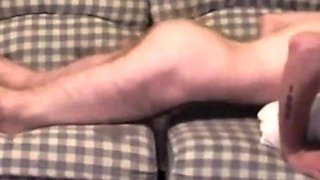 Twink Humping Sex Toy on Couch