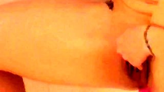 Busty brunette solo masturbation