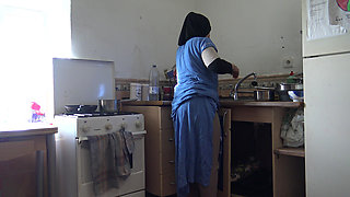 Homemade Hard Fucking Arab Wife in Kitchen