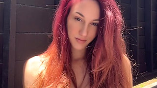 Italian big tits Artemisia Love making her juicy boobs bounce outdoor long hair fetish