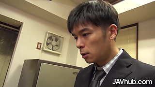 Horny Anna Mihashi Rides Her Boyfriend's Boss Cock