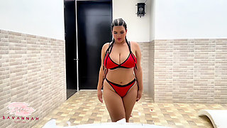 POV - Squirt - Rough sex with my dad-in-law in the outdoor jacuzzi - Savannah Watson