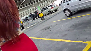 Wife Goes to the Market in Public Without Panties and Shows Herself off!