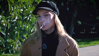 Outdoors Smoking with Beaty Russian Girl 2