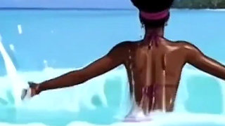Beach Slutty: Sexy African Girl Enjoys Life on a Paradise Beach and Unexpectedly Meets a Lustful White Guy