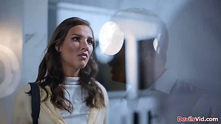 Small tits girlfriend licked and fucked by bfs stepdad