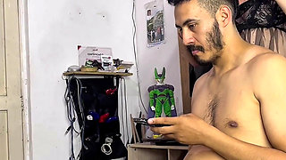 Mature in Lingerie with Young Man Fucks Her with a Load Full of Milk on All Fours. Busty Woman Sucks His Ass.