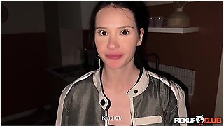Shy girl picked up by bold biker and fucked in POV