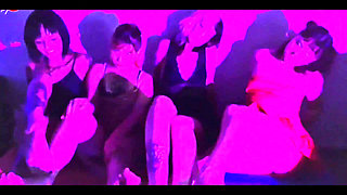 Candy Crush, Queen Kimi, Von Poison and Luna Olvr Smoking with Their Feet, Stripping and Kissing