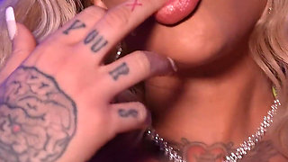 Kitana Montana Rough Sex Pussy Creampie in Neon Lingerie at Night
