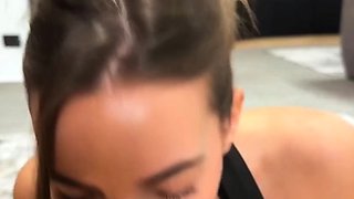 Sexy Chick Sweet Bunny Gives a Head In POV
