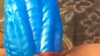 Wife Cum on Monster Dildo