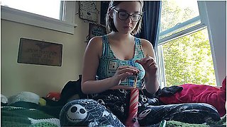 Early morning pajama smoke and masturbation session